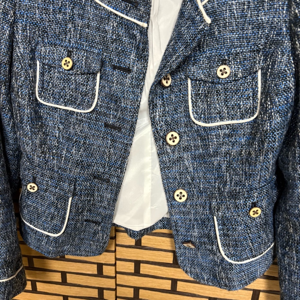 Cache Blue Jacket Size 0 - Picture 3 of 6